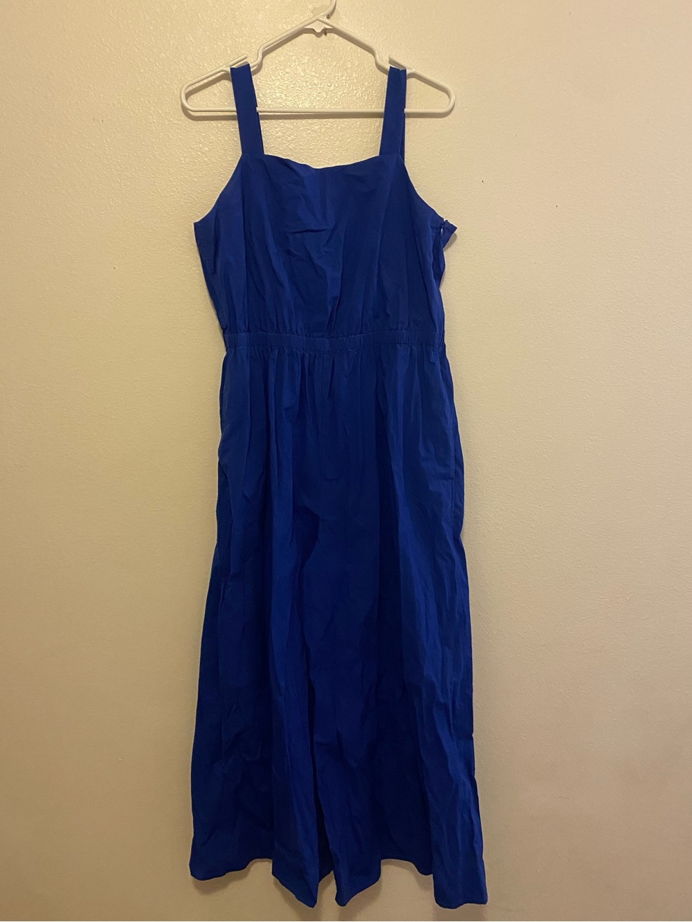 COS Cobalt Blue wide leg jumpsuit